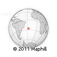 Outline Map of the Area around 25° 31' 56" S, 26° 16' 29" W, rectangular outline