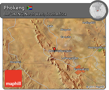 Satellite 3D Map of Phokeng