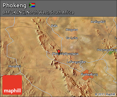Satellite 3D Map of Phokeng