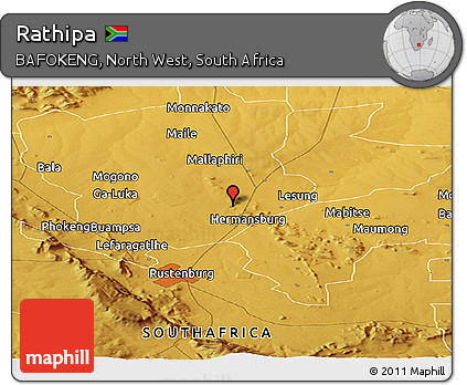 Physical Panoramic Map of Rathipa