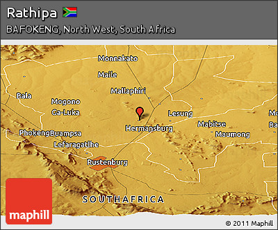 Physical Panoramic Map of Rathipa