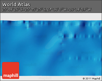 Physical 3D Map of the Area around 25° 31' 56" S, 27° 7' 30" W
