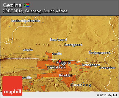 Physical 3D Map of Gezina
