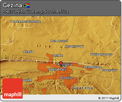 Physical 3D Map of Gezina