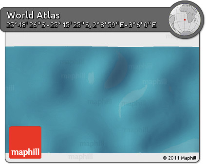 Satellite 3D Map of the Area around 25° 31' 56" S, 2° 37' 30" E