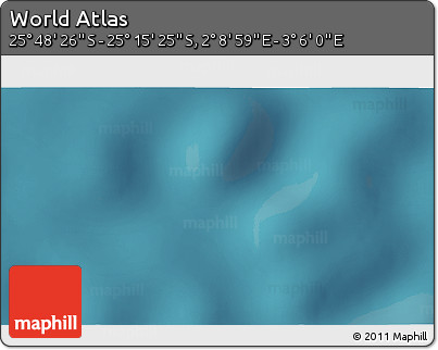 Satellite 3D Map of the Area around 25° 31' 56" S, 2° 37' 30" E