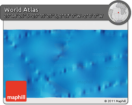 Physical 3D Map of the Area around 25° 31' 56" S, 2° 28' 30" W