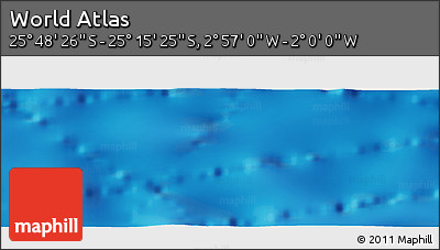 Physical Panoramic Map of the Area around 25° 31' 56" S, 2° 28' 30" W
