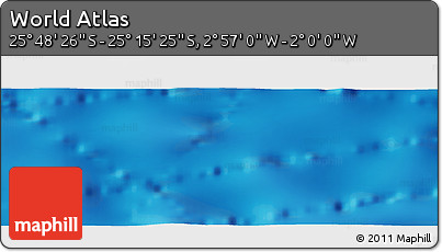 Physical Panoramic Map of the Area around 25° 31' 56" S, 2° 28' 30" W
