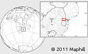 Blank Location Map of the area around 25° 31' 56" S, 31° 31' 29" E