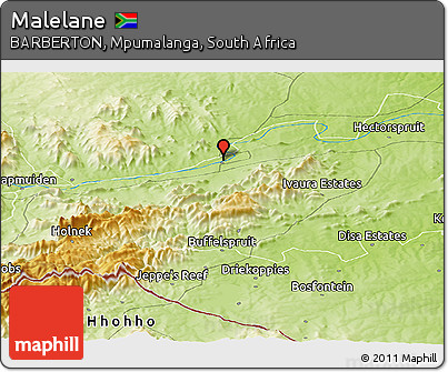 Physical Panoramic Map of Malelane