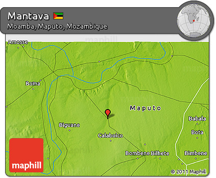 Physical 3D Map of Mantava