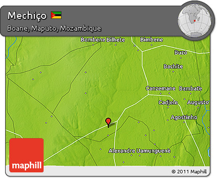 Physical 3D Map of Mechiço