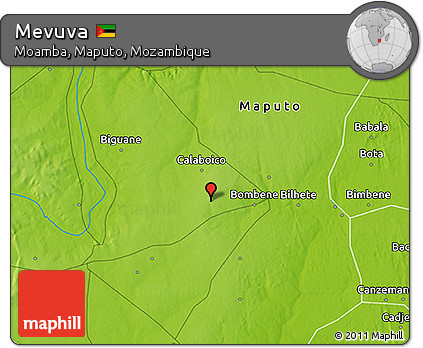 Physical 3D Map of Mevuva