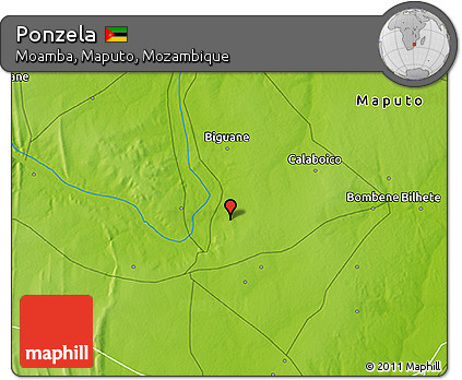 Physical 3D Map of Ponzela
