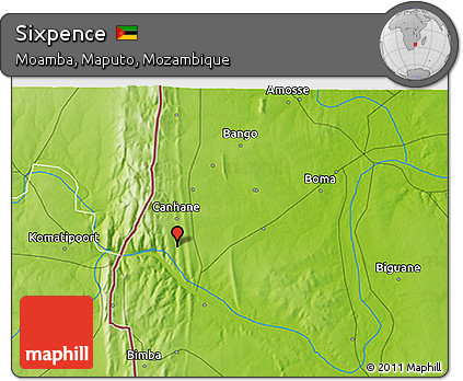 Physical 3D Map of Sixpence