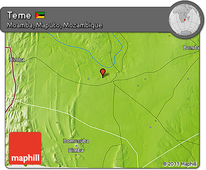 Physical 3D Map of Teme