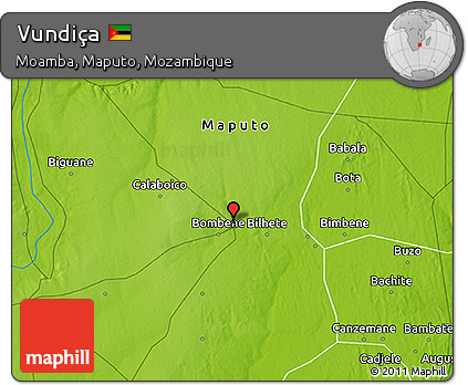 Physical 3D Map of Vundiça