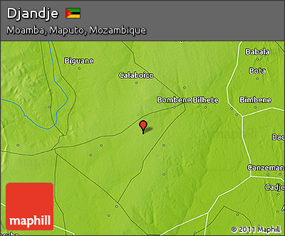 Physical 3D Map of Djandje
