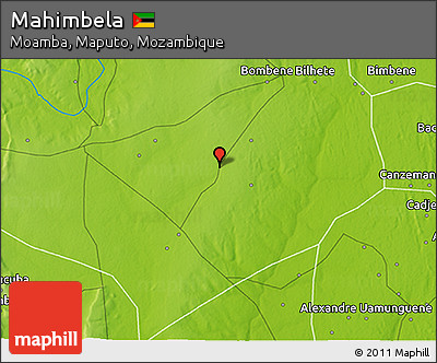 Physical 3D Map of Mahimbela