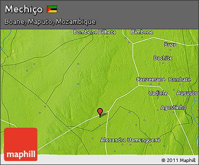 Physical 3D Map of Mechiço