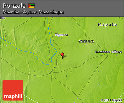 Physical 3D Map of Ponzela