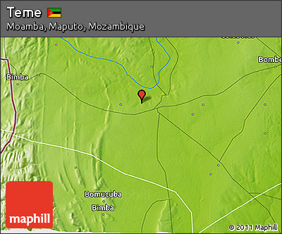 Physical 3D Map of Teme