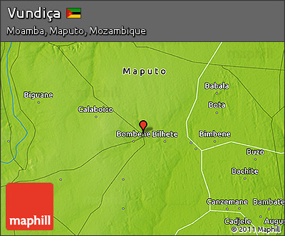 Physical 3D Map of Vundiça