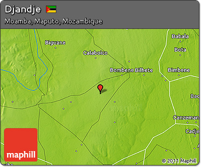 Physical 3D Map of Djandje