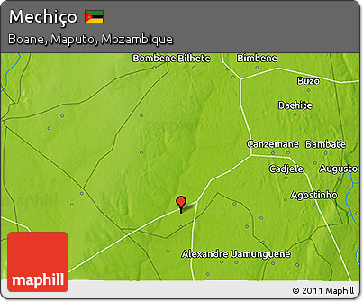 Physical 3D Map of Mechiço