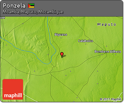 Physical 3D Map of Ponzela