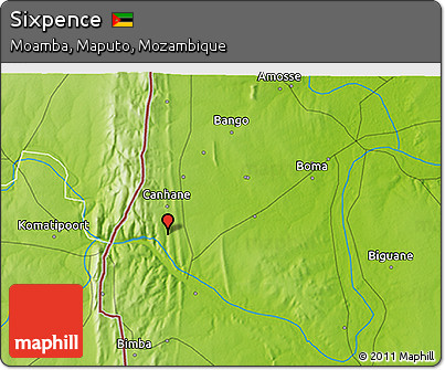 Physical 3D Map of Sixpence