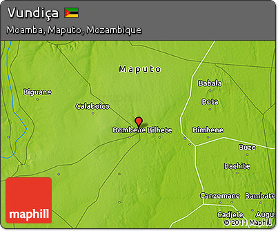 Physical 3D Map of Vundiça