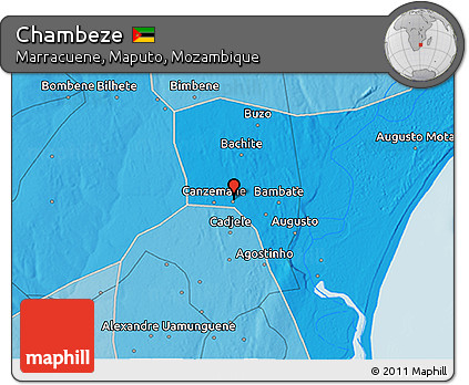 Political 3D Map of Chambeze