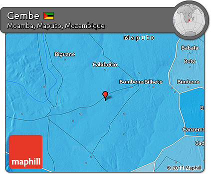Political 3D Map of Gembe