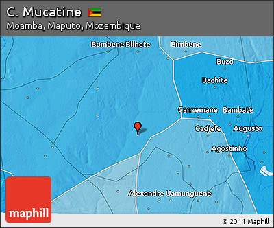 Political 3D Map of C. Mucatine