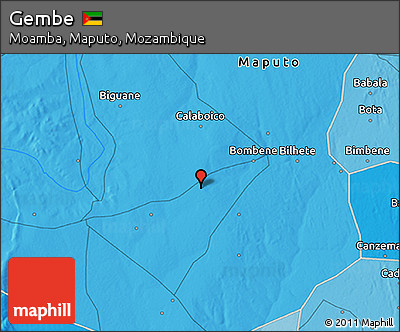 Political 3D Map of Gembe