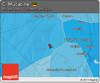 Political 3D Map of C. Mucatine