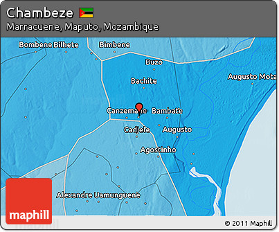 Political 3D Map of Chambeze
