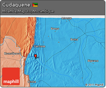 Political 3D Map of Cudaquene