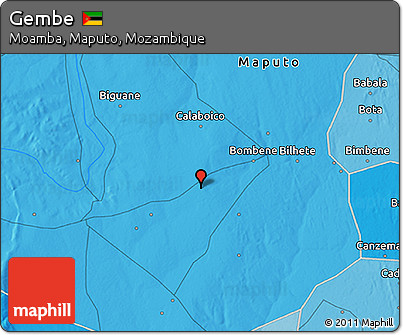 Political 3D Map of Gembe