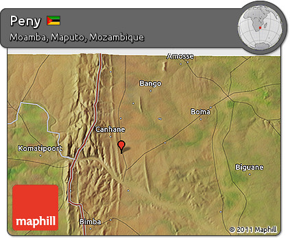 Satellite 3D Map of Peny