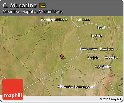 Satellite 3D Map of C. Mucatine