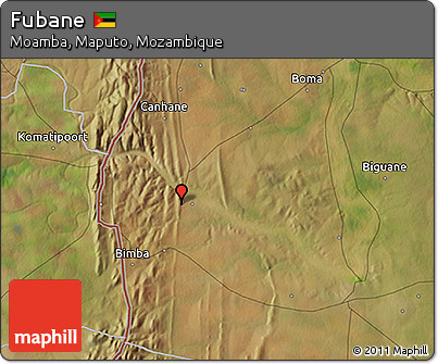 Satellite 3D Map of Fubane