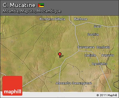 Satellite 3D Map of C. Mucatine