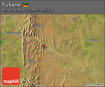 Satellite 3D Map of Fubane