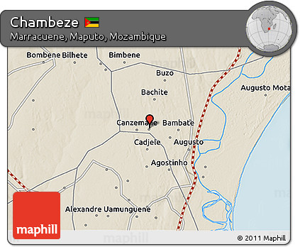 Shaded Relief 3D Map of Chambeze
