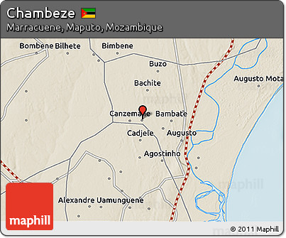 Shaded Relief 3D Map of Chambeze