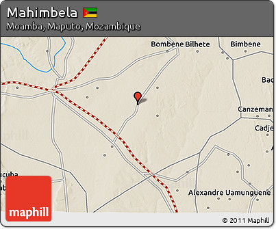 Shaded Relief 3D Map of Mahimbela