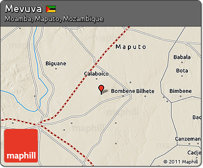 Shaded Relief 3D Map of Mevuva